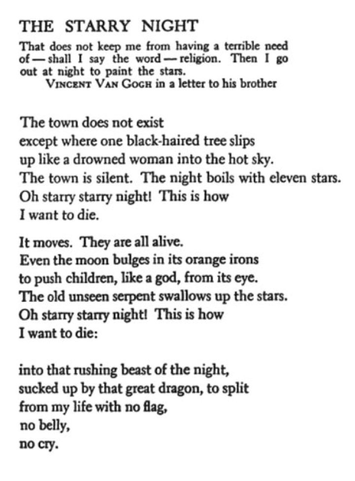 What is an example of an ekphrastic poem?