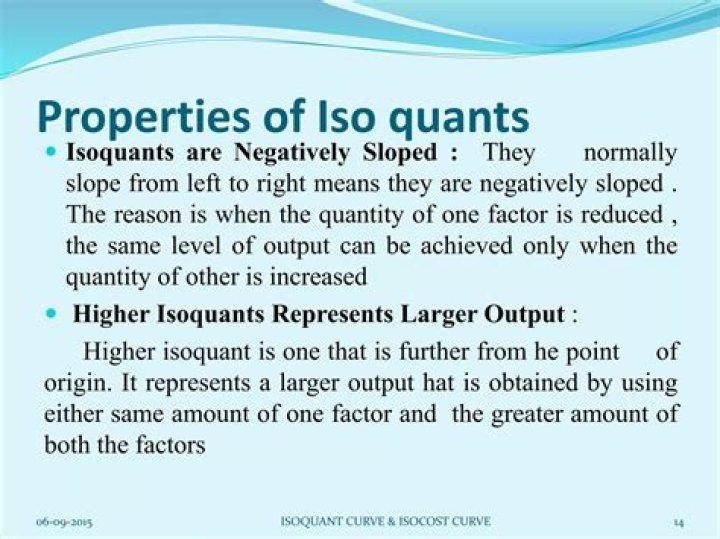 What is an isoquant and its properties?