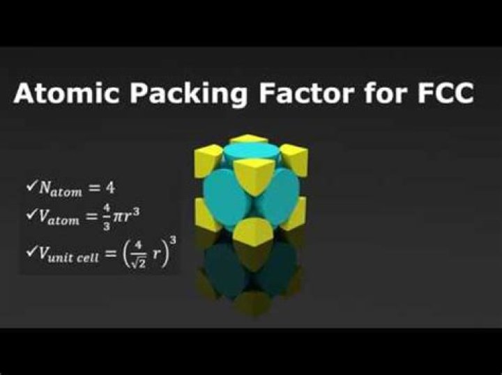 What is atomic packing fraction of FCC?