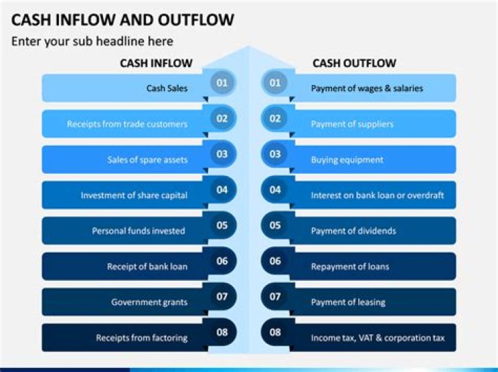 What is cash inflow and cash outflow?