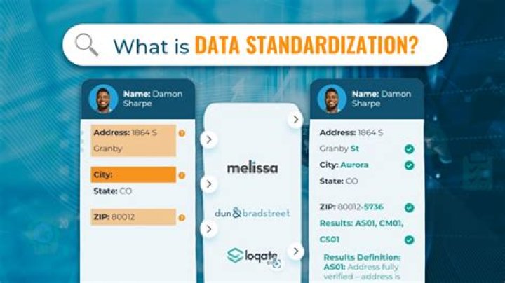 What is data standardization example?
