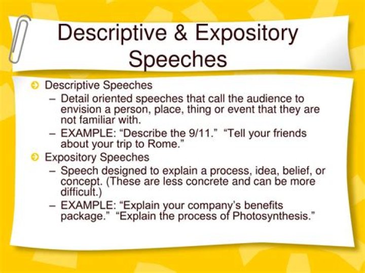 What is expository informative speech?