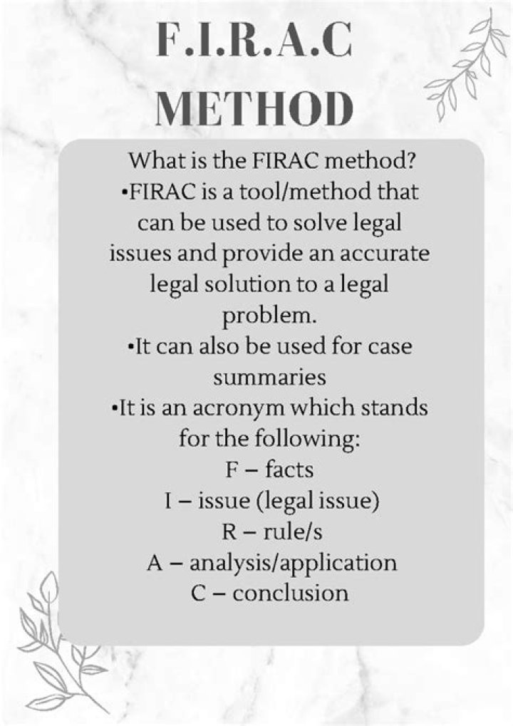 What is Firac in law?