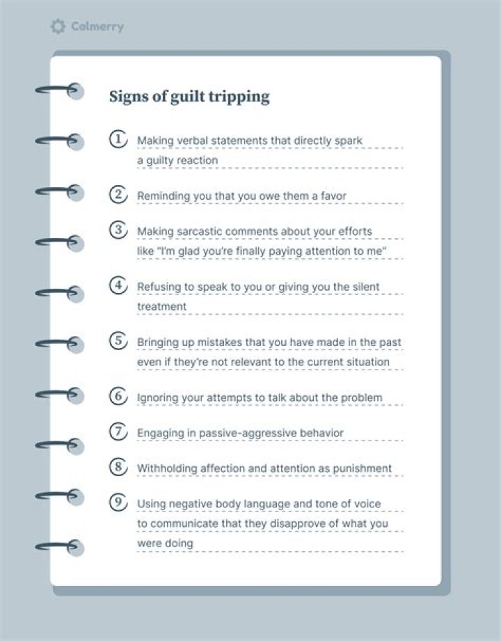 What is guilt tripping?