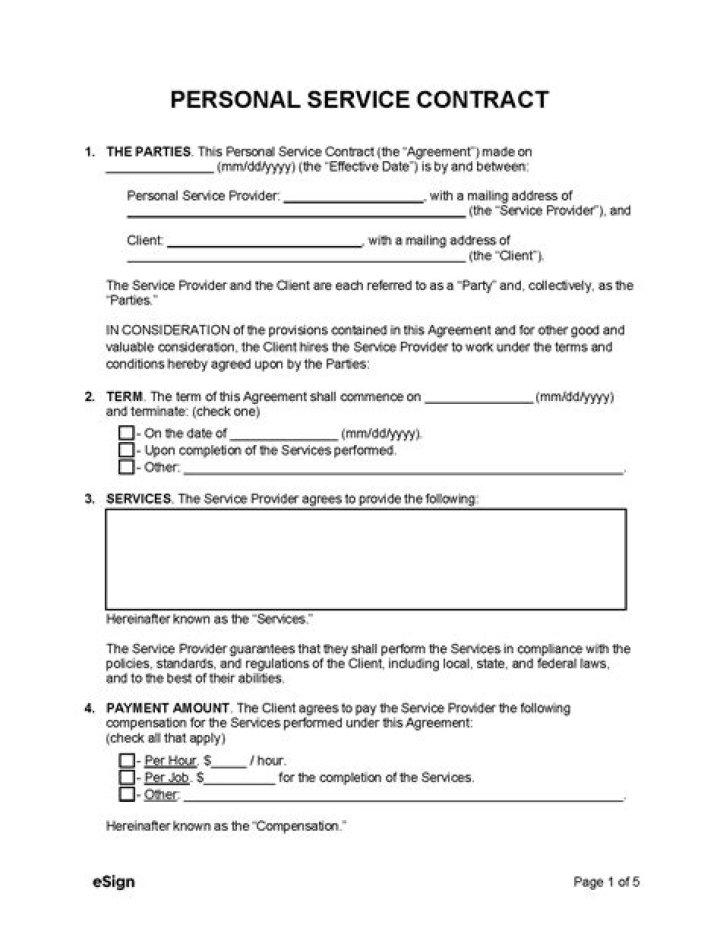 What is health services contract?