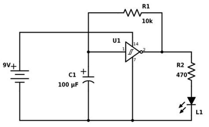 What is LED blinking circuit?