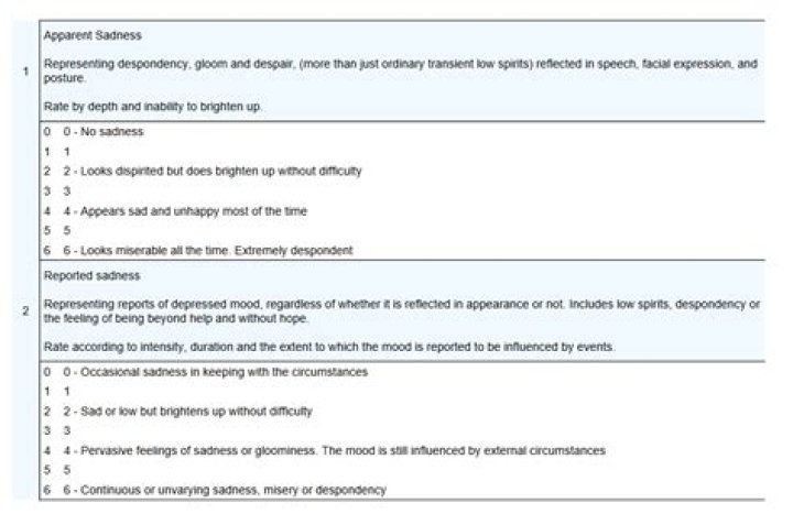 What is MADRS assessment?