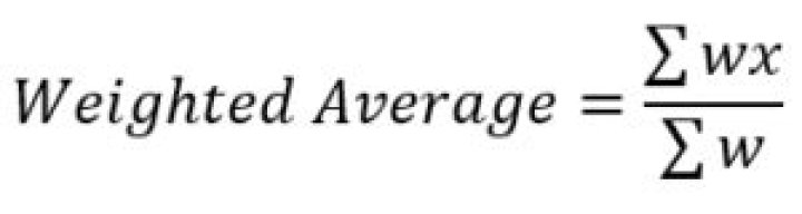What is mass weighted average?