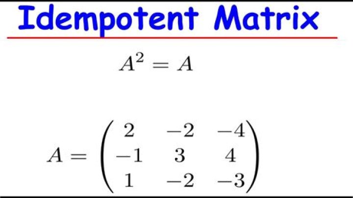 What is meant by Idempotent Matrix?