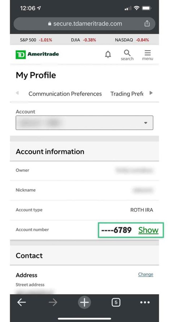 What is my account ID TD Ameritrade?