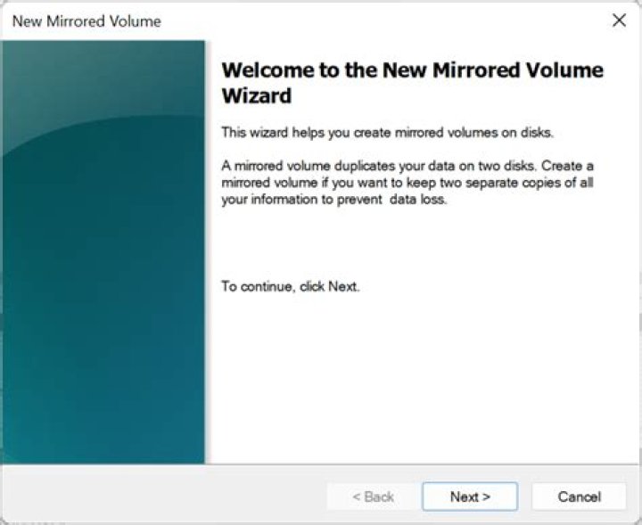 What is new mirrored volume?