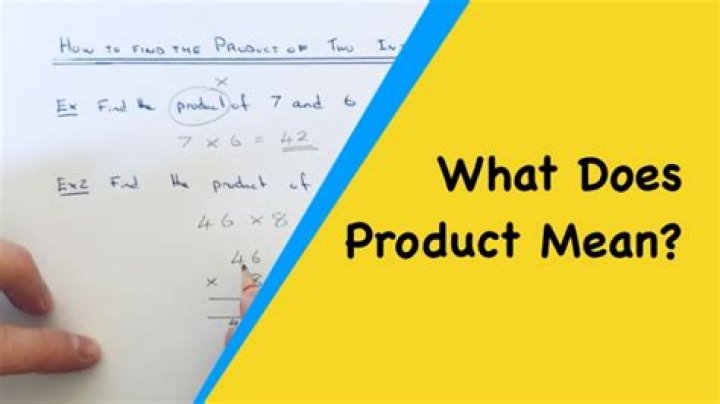 What is product mean in math?