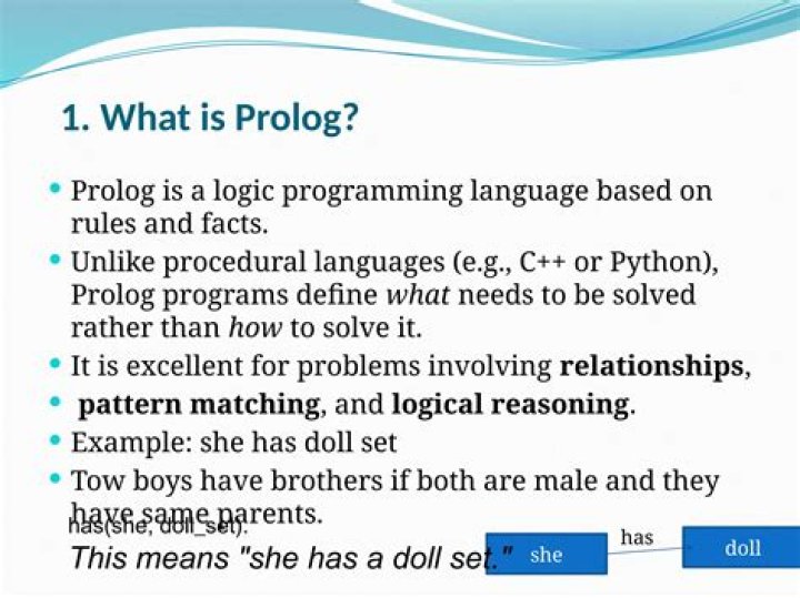What is prolog with an example?