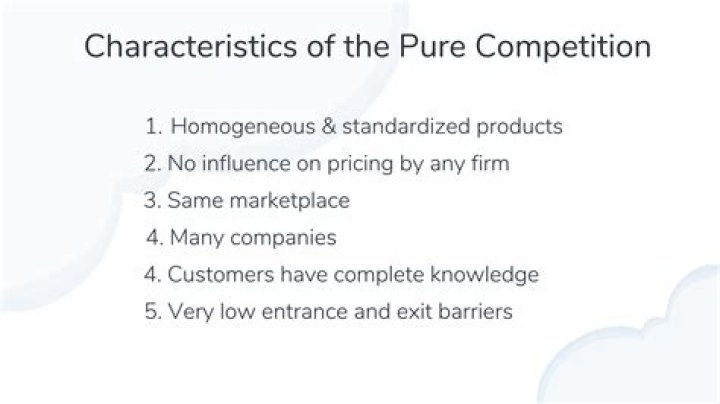 What is pure competition and its characteristics?
