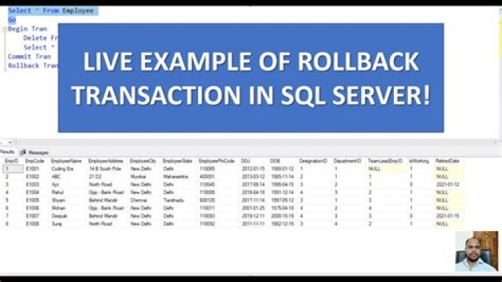 What is rollback transaction in SQL Server?