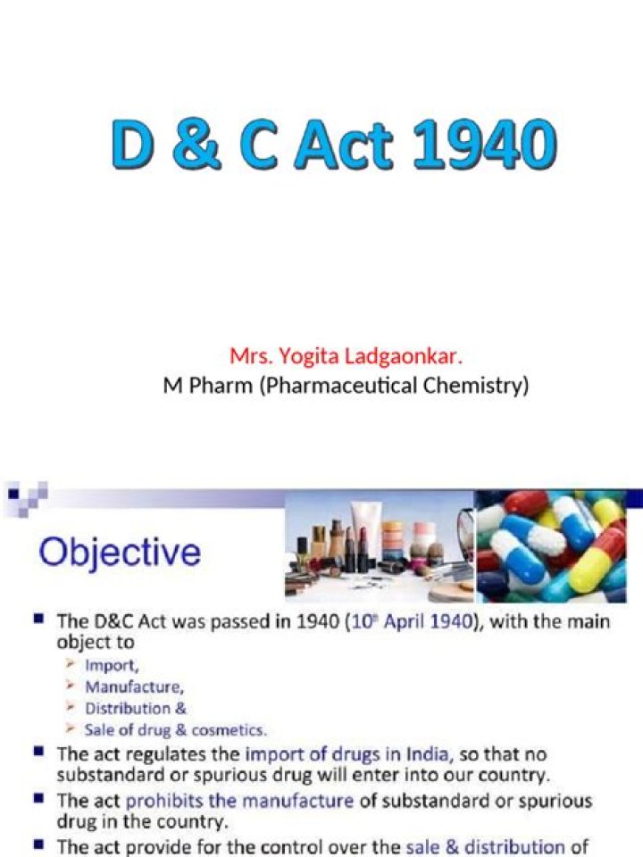 What is Section D&C Act 1940?