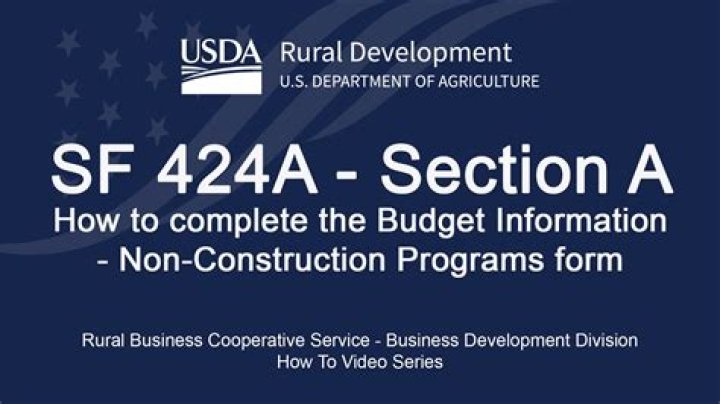 What is SF-424A?