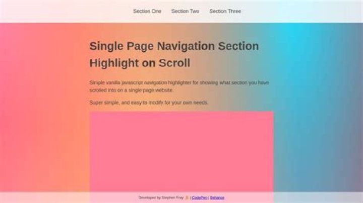 What is single page scrolling navigation?
