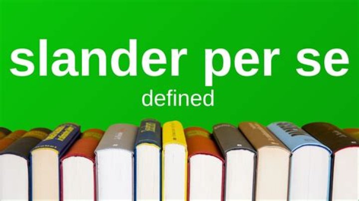 What is slander per se examples?