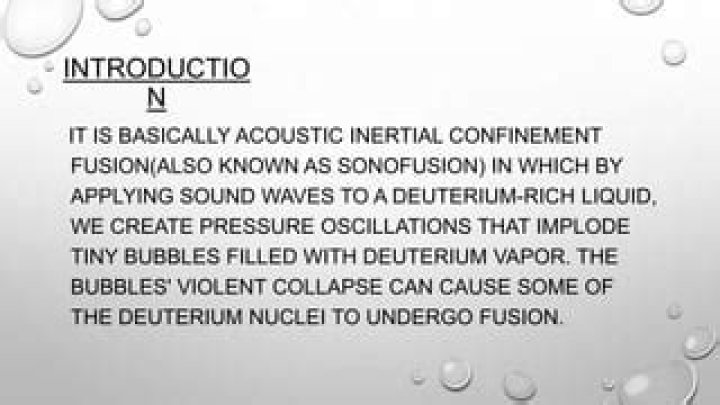 What is sonofusion?