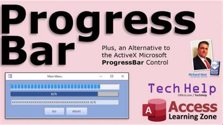 What is status bar in MS Access?