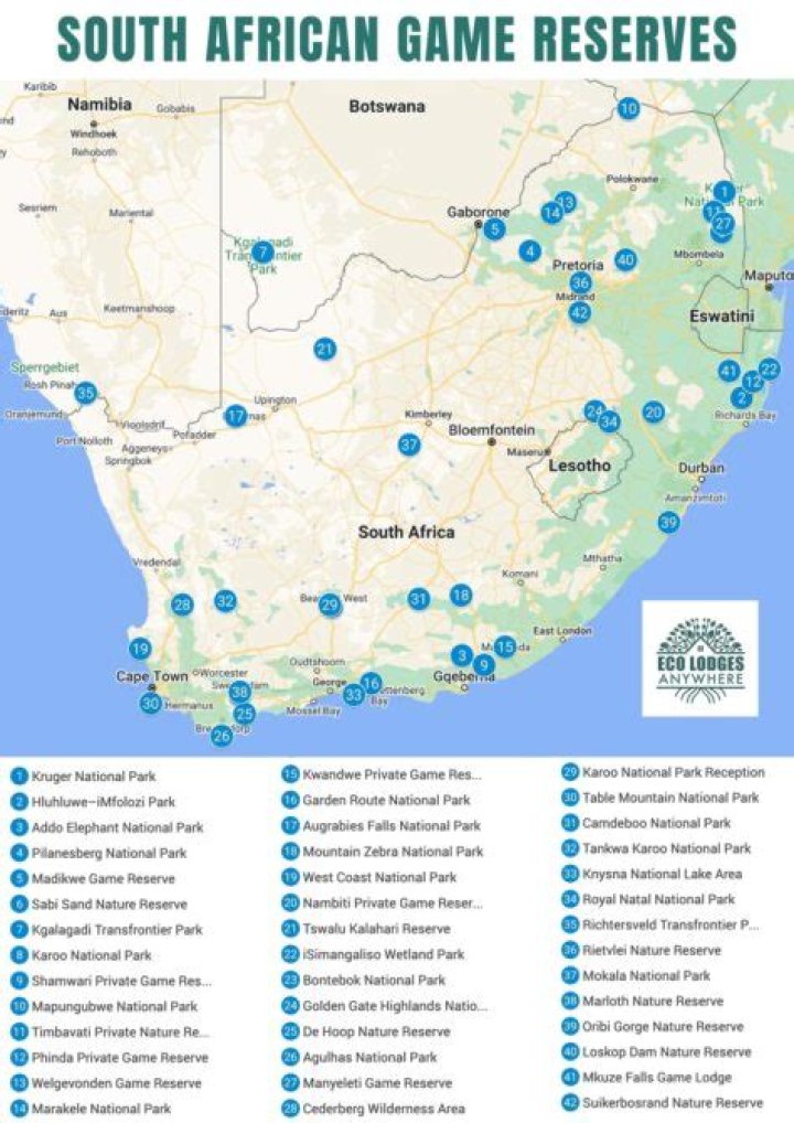 What is the best game reserve in South Africa?
