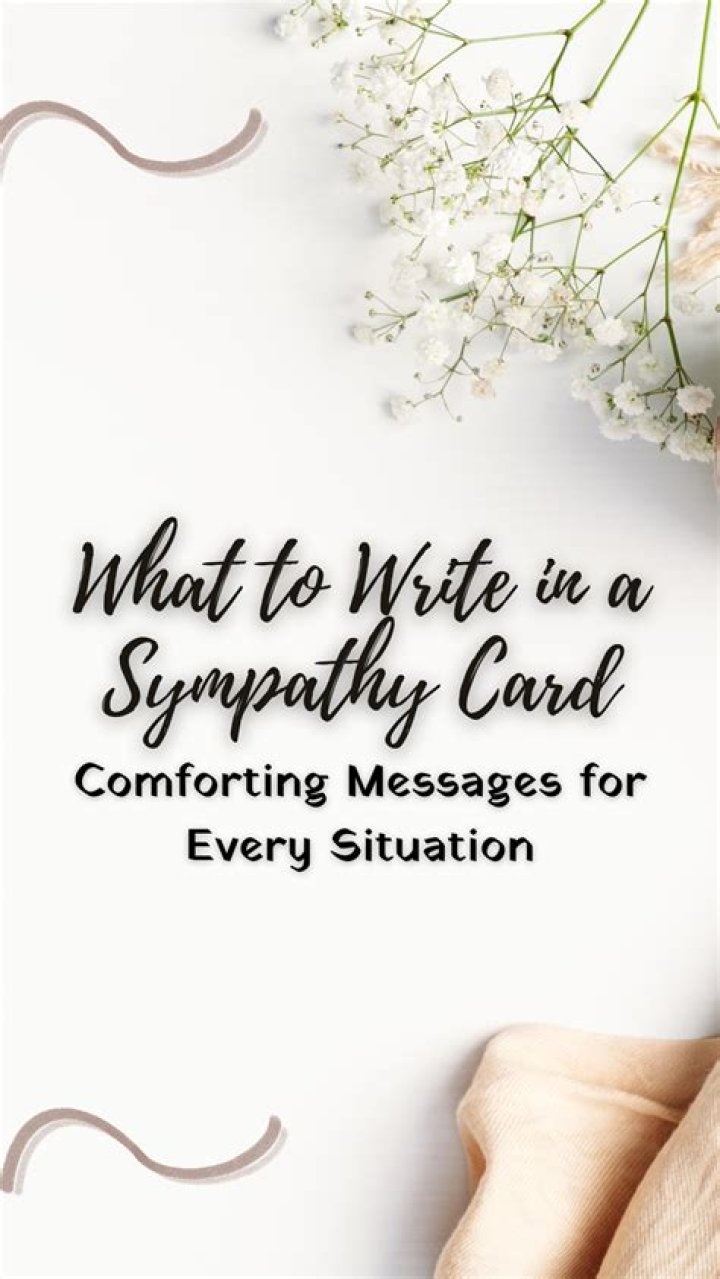 What is the best thing to write in a sympathy card?