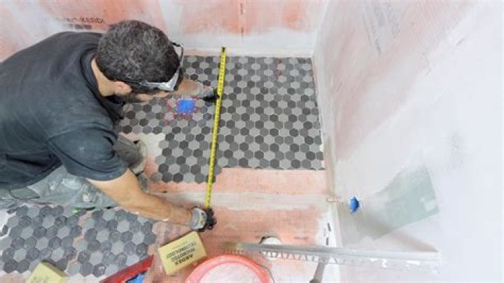 What is the correct order to tile a shower?