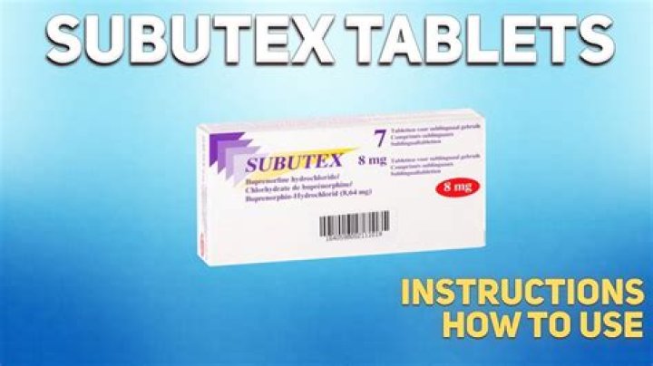 What is the correct way to take a Subutex?