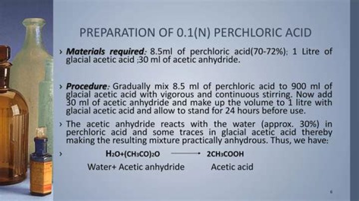 What is the difference between acetic acid and perchloric acid titration?