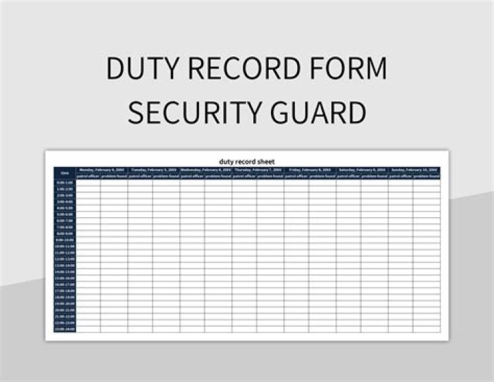 What is the duty of the security guard in an hotel?