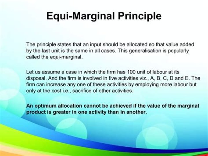 What is the Equi marginal principle?