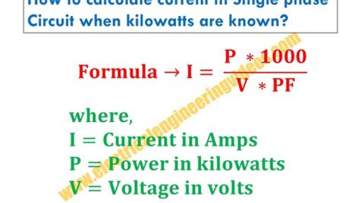 What is the formula for single-phase power?