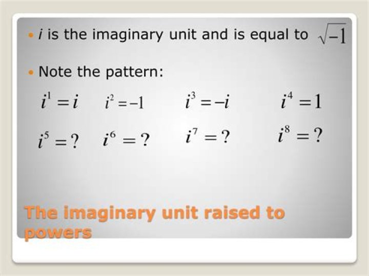 What is the imaginary unit equal to?