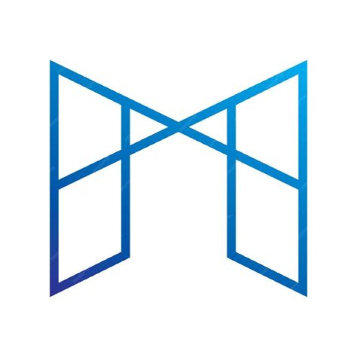 What is the logo with a blue M?