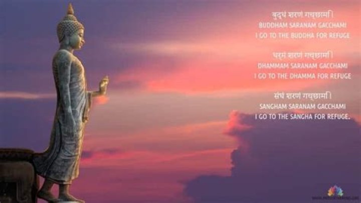 What is the meaning of Buddham saranam Gacchami Dhammam saranam Gacchami?