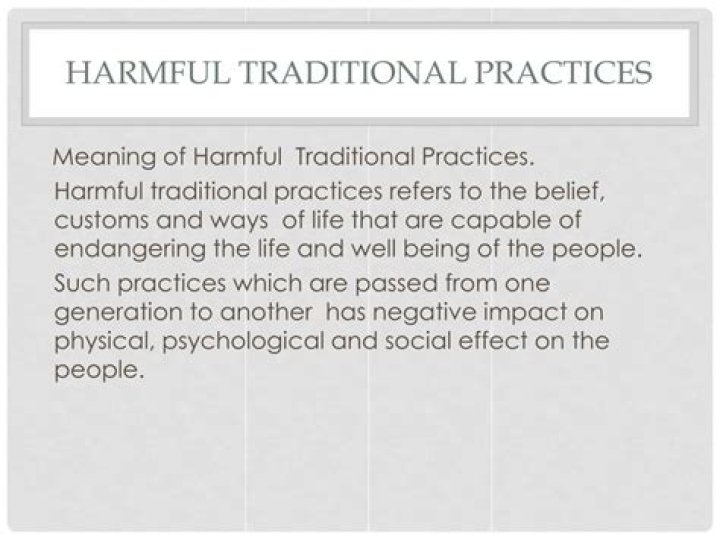 What is the meaning of harmful traditional practice?