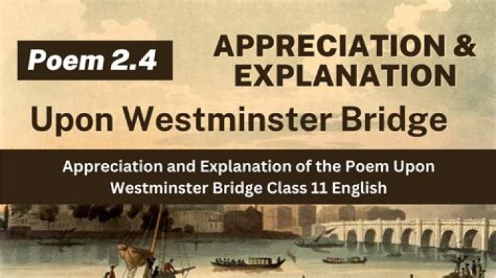 What is the message of the poem upon Westminster Bridge?