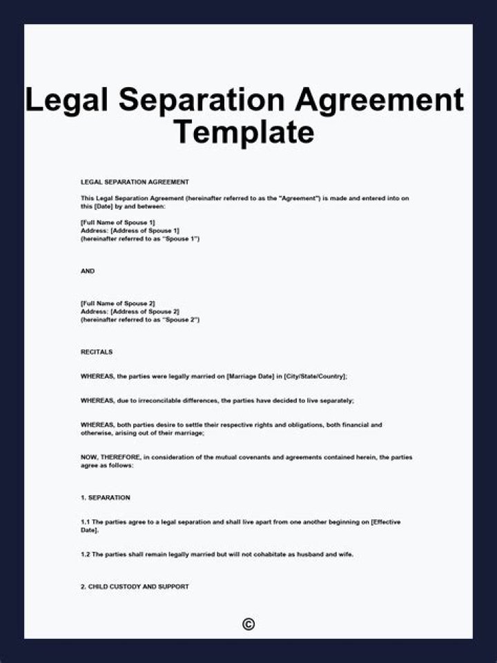 What is the order of separation?