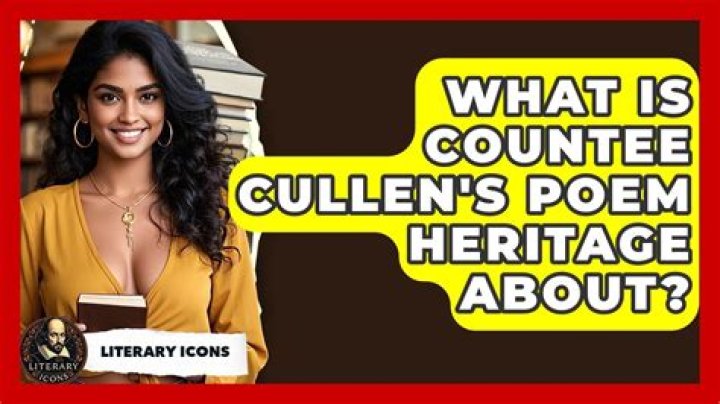 What is the poem heritage about by Countee Cullen?