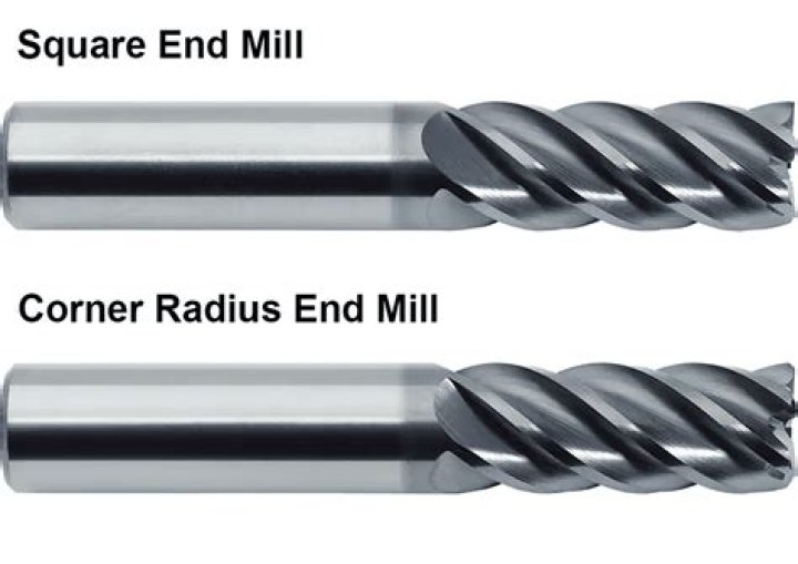 What is the purpose of a radius on the corners of an end mill?