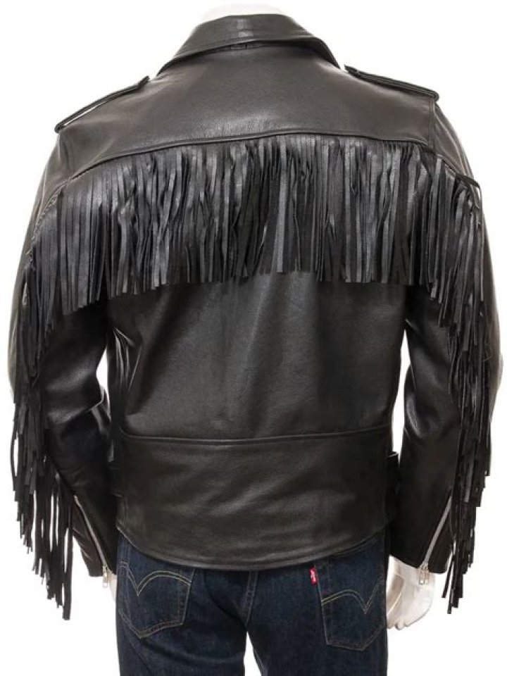 What is the purpose of fringe on a leather jacket?