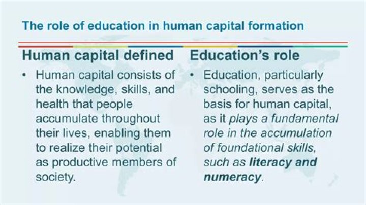 What is the role of health and education in human capital formation class 9?