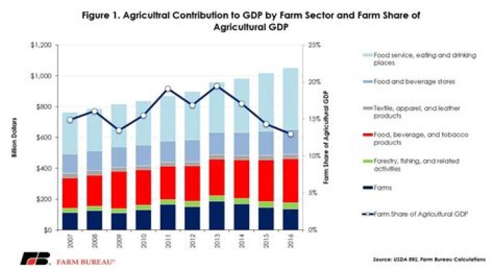 What is the share of agriculture in GDP of India 2020?