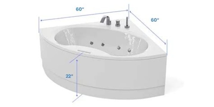 What is the smallest size corner bath?