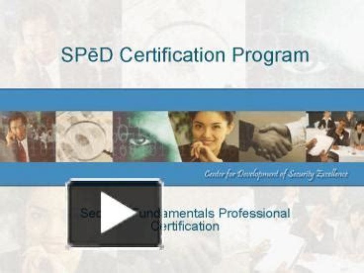 What is the SPeD Certification Program?