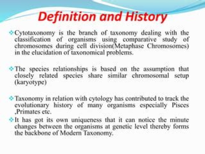 What is the use of Cytotaxonomy?