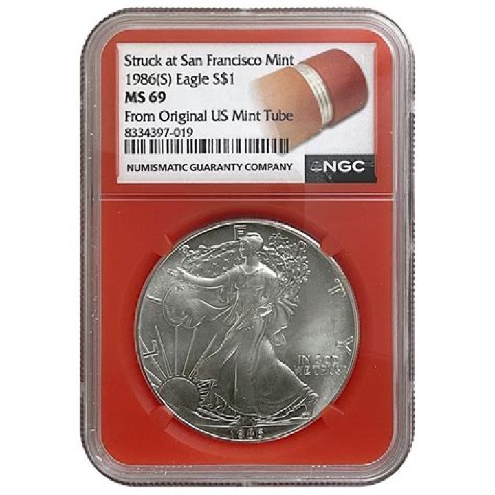 What is the value of a 1986 Silver Eagle ms69?