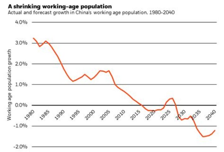 What is the working age population in China?