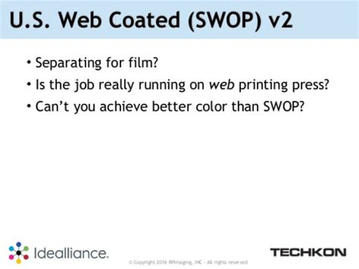 What is US Web Coated SWOP v2?